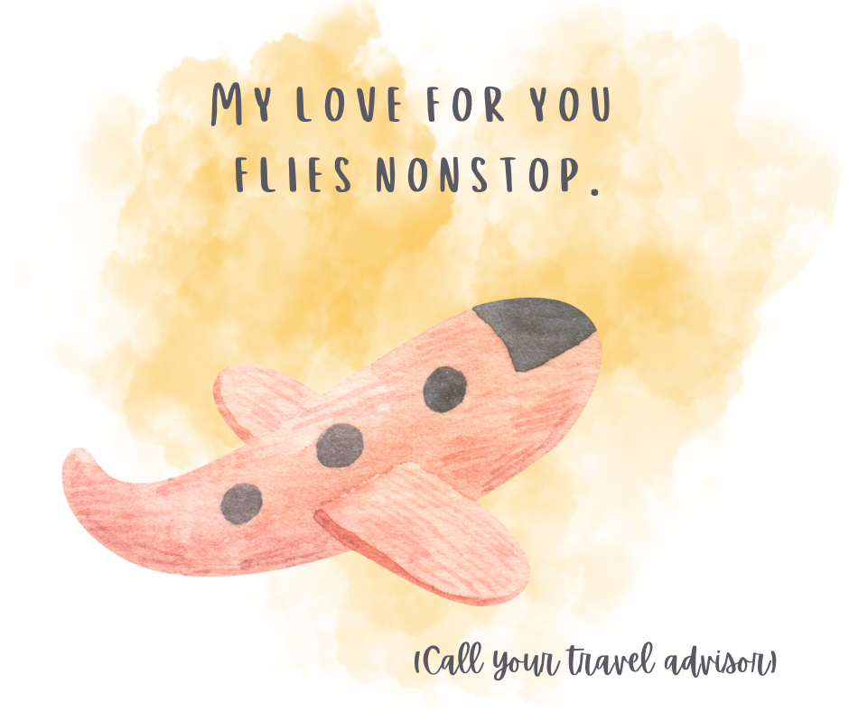 My love for you flies nonstop