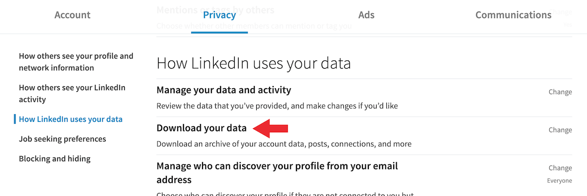 Download LinkedIn Networking Connections Step 2