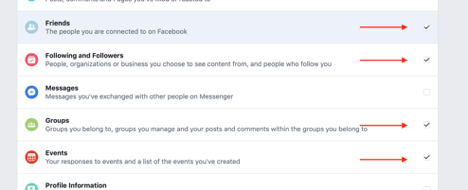 Download Facebook Networking Data, Step 4