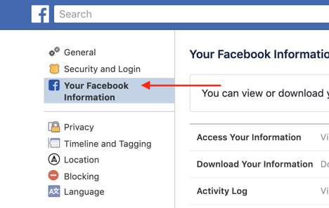 Download Facebook Networking Data, Step 2