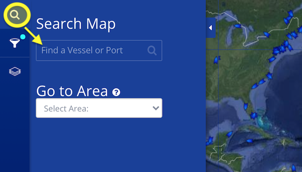 Cruise Ship Tracker: Find a Vessel Step 1