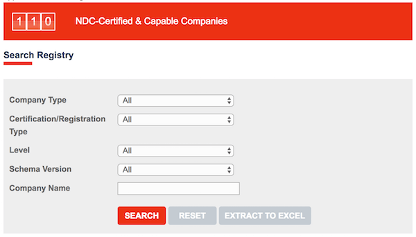 IATA's NDC registry