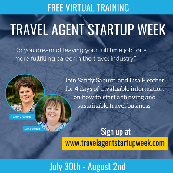 Travel Agent Startup Week, free virtual training