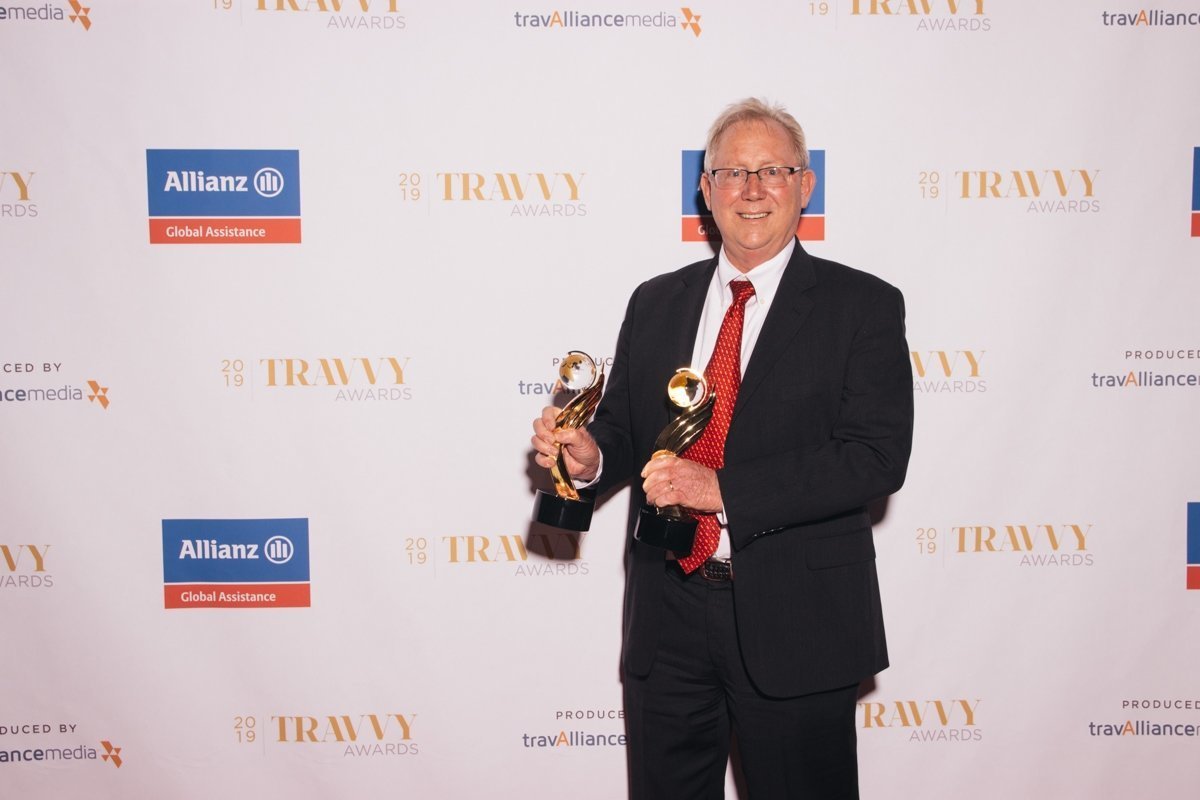 Brad Anderson, VP of Avoya Travel, at 2019 Travvy Awards