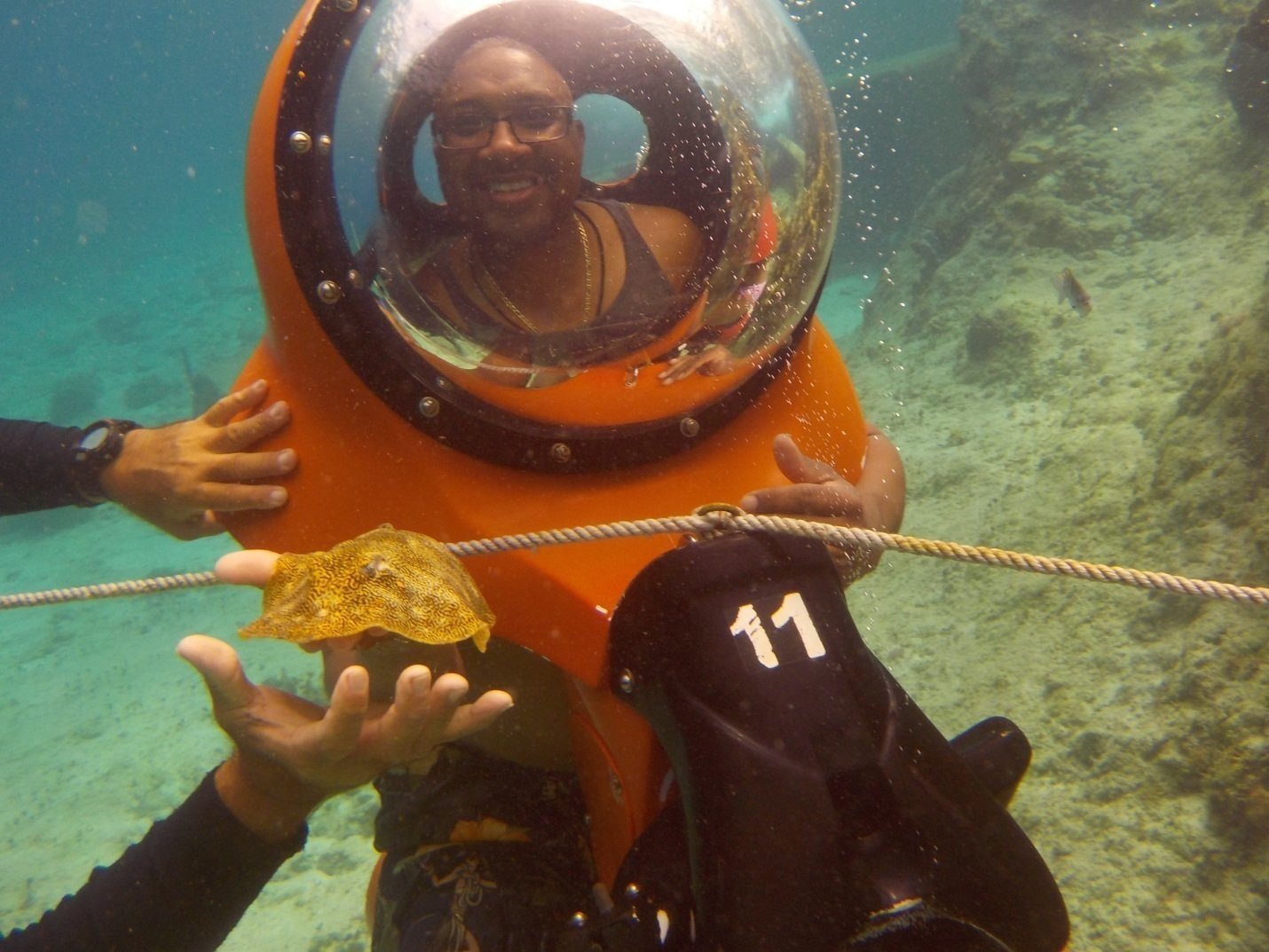 Vernon Hale exploring the ocean