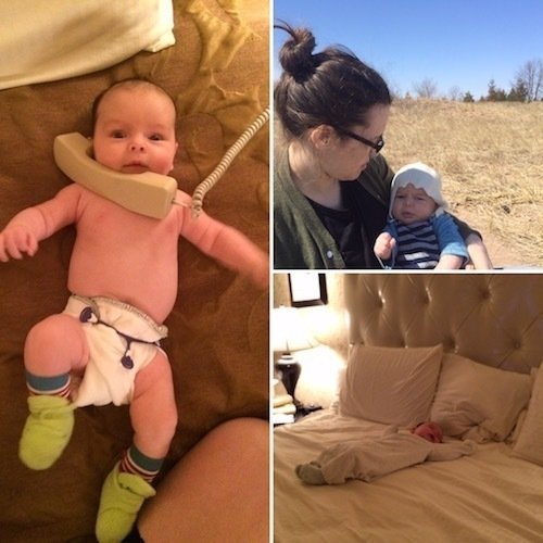 Cutest baby talking on the phone, sleeping, enjoying the outdoors