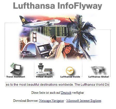 Lufthansa First Website 1996