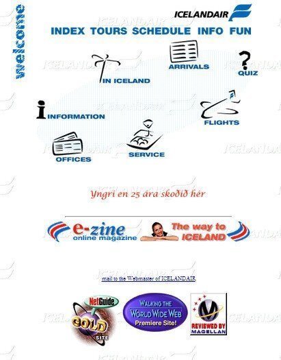 Icelandair's first website 1997