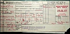 Paper Air Ticket