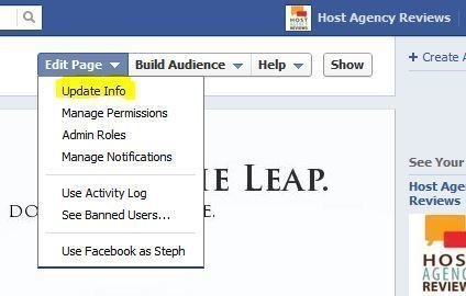 Changing Facebook Business Page URL