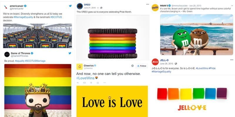Brands support LGBTQ community on social media