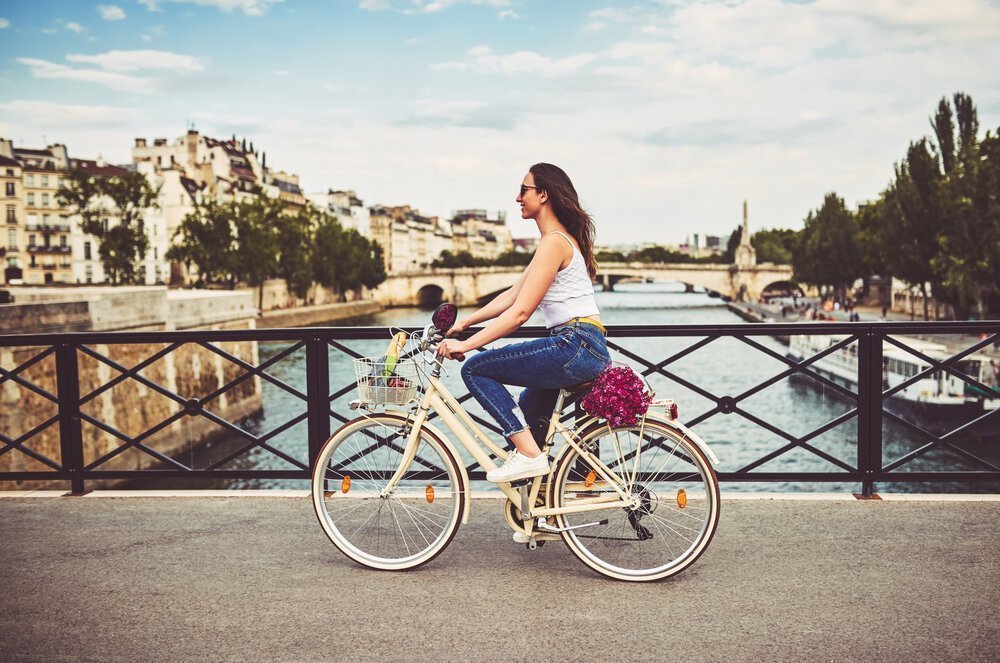 travel agent on bike
