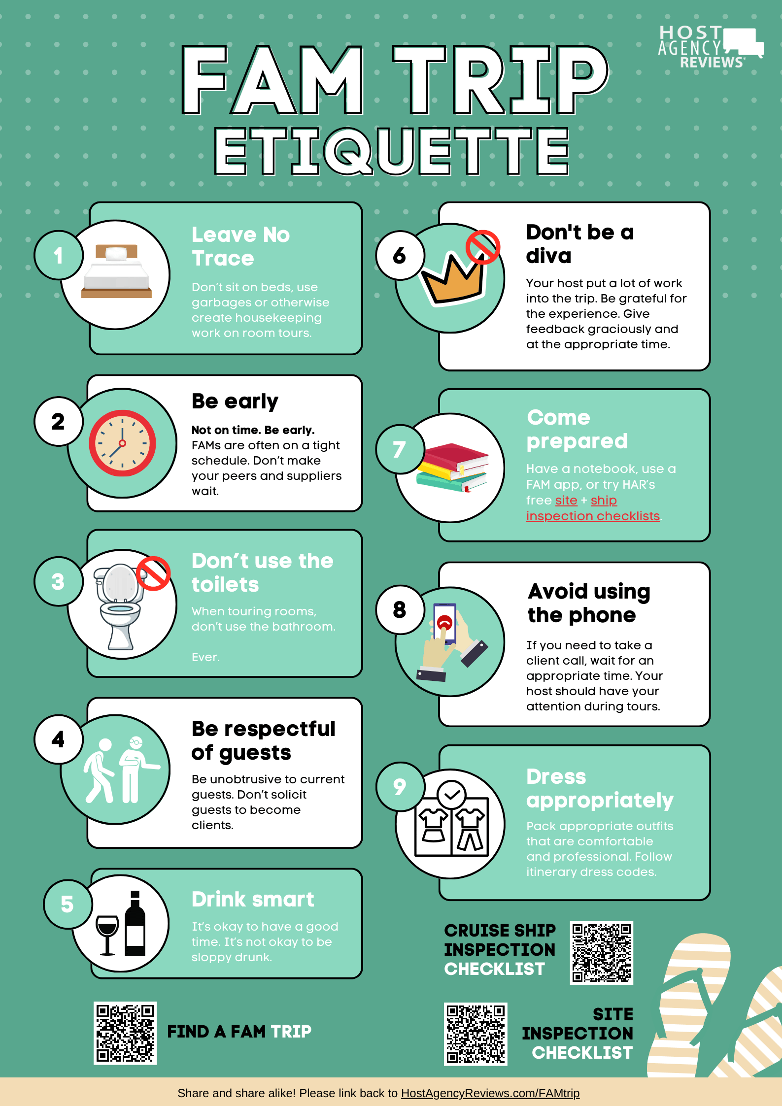 FAM Trip etiquette
